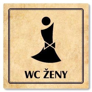 WC ženy, 148x148mm, pergamen, Utah